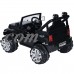 Costway 12V Kids Ride on Truck Jeep Car RC Remote Control w/ LED Lights Music MP3 Black   